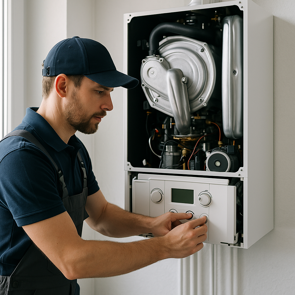boiler engineer servicing home