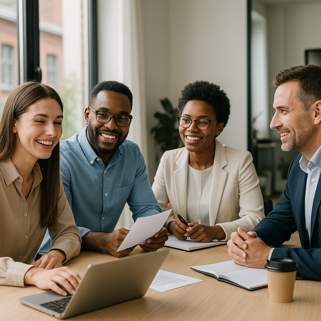 local business team meeting