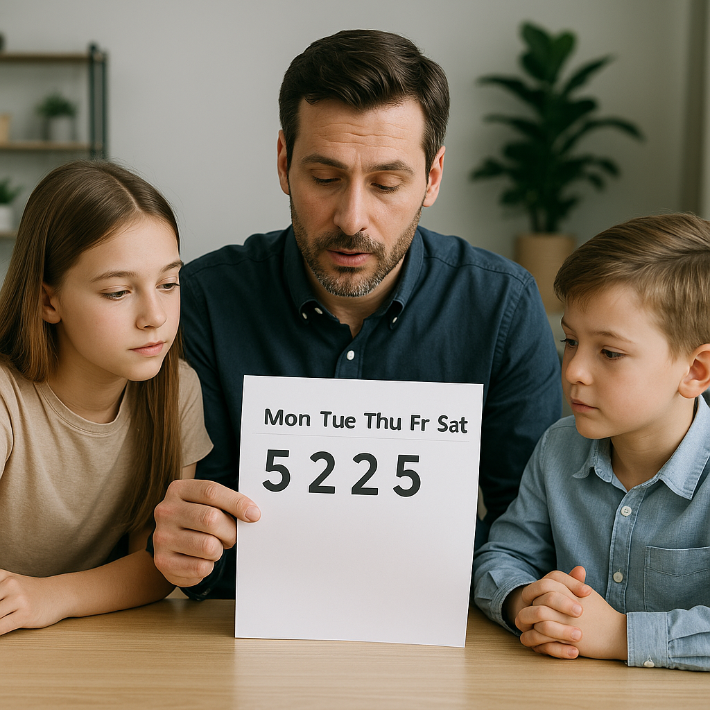 Other Industry How to explain a 5 2 2 5 custody schedule to kids