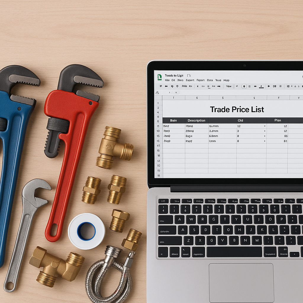 Plumbing How to Build a Trade Price List in Google Sheets