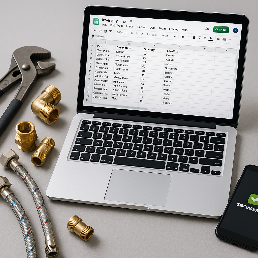 Plumbing How to Structure a Google Sheet for ServiceM8 Inventory