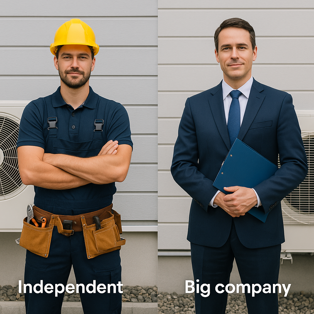 Air Conditioning Should I Go with an Independent AC Contractor or a Big Company?