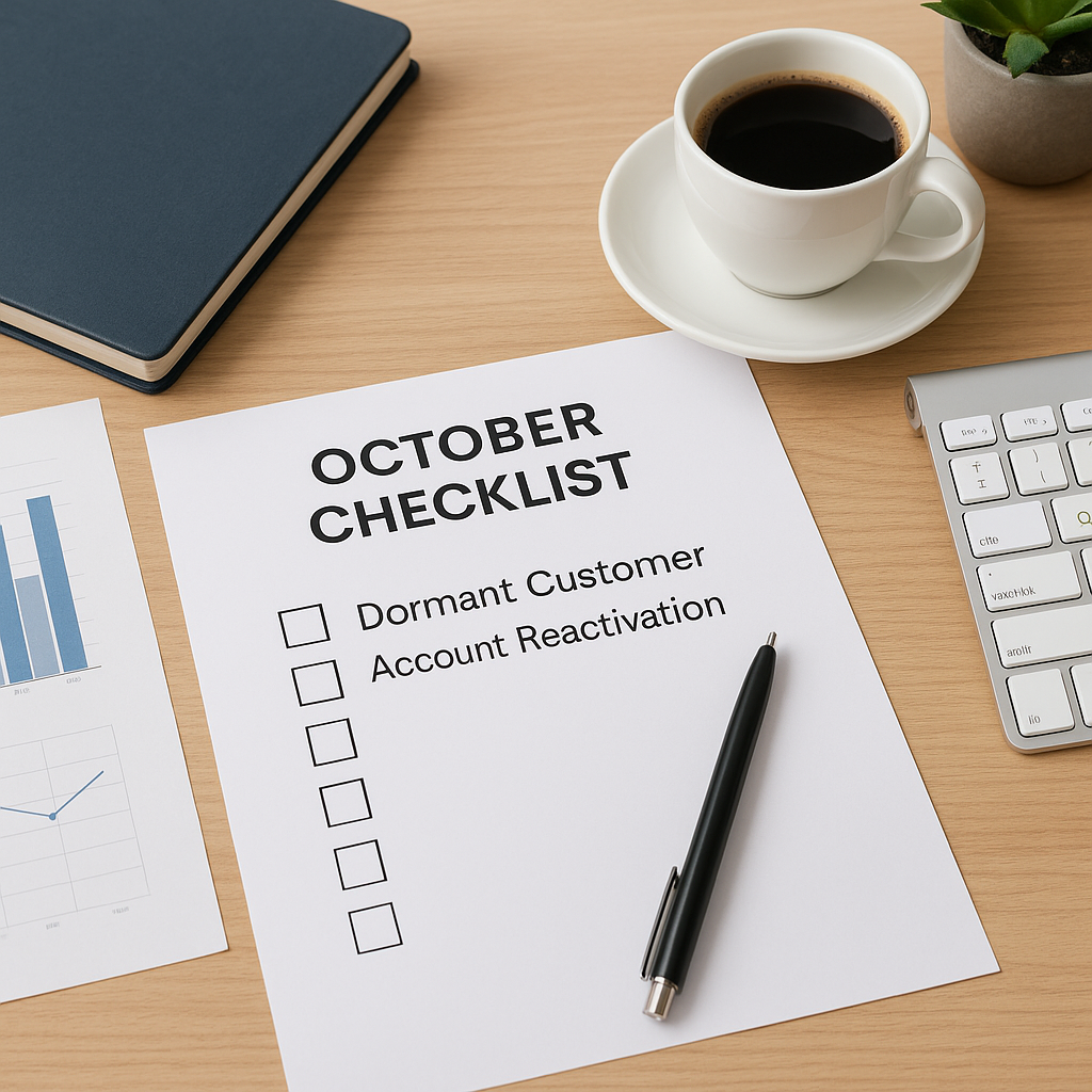 Other Industry October Checklist for Dormant Customer Account Reactivation