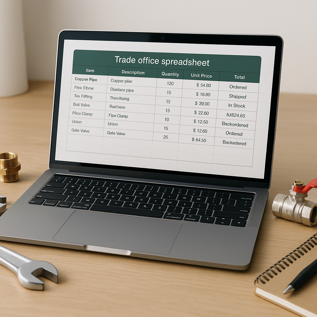 trade office spreadsheet