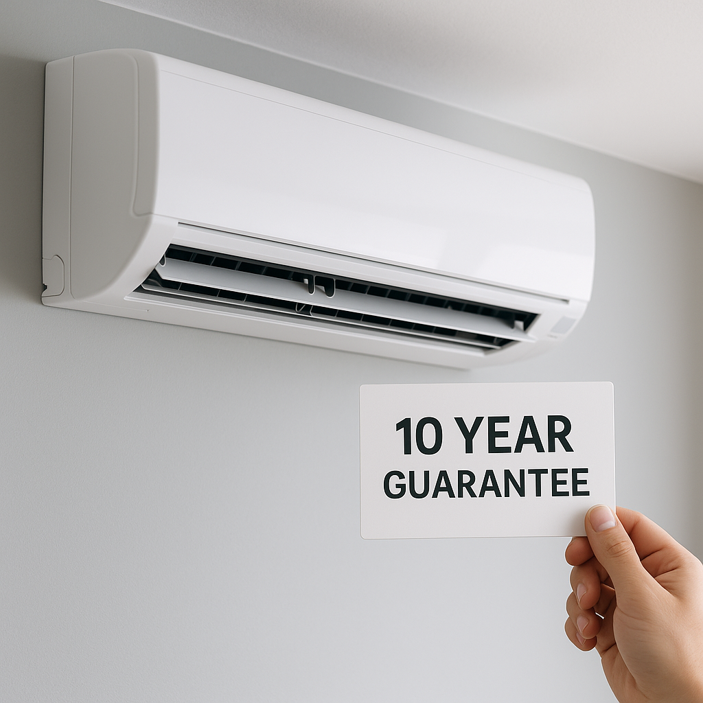Air Conditioning     What warranty do they offer on equipment? We offer a 10 year manufacturer guarantee with our installs