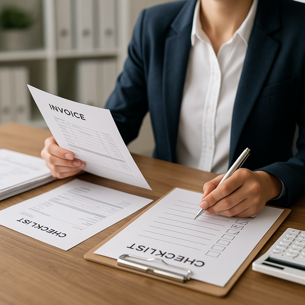 Accountancy What's the checklist for reviewing invoices before sending?