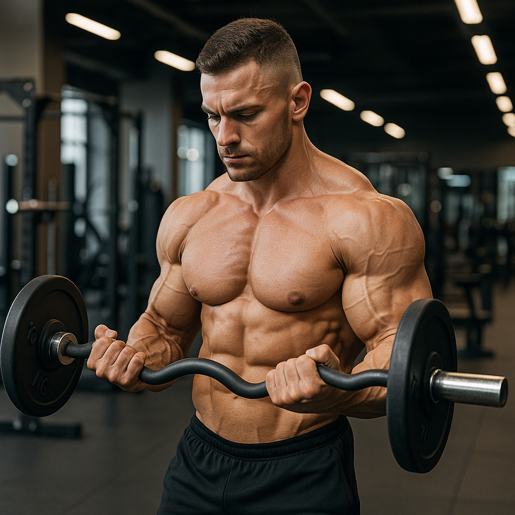 bodybuilder gym training