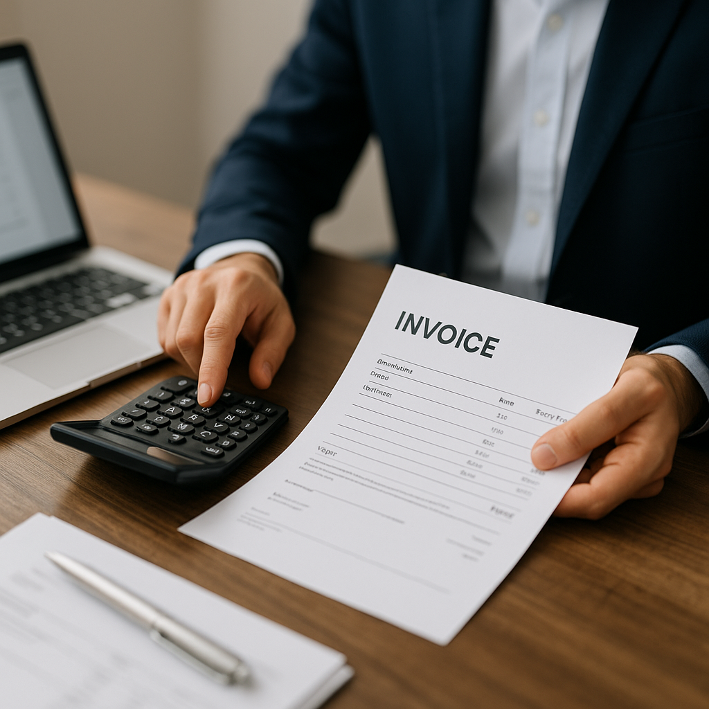Accountancy How to handle invoices for variable or hourly work