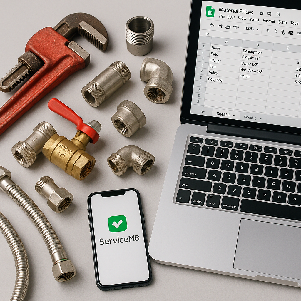 Plumbing Google Sheets vs ServiceM8 for Managing Material Prices