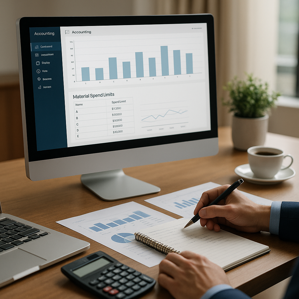 Accountancy How to Set Material Spend Limits by Team This August